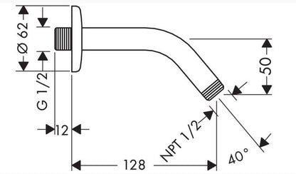 HANSGROHE ZUHANYKAR 128MM