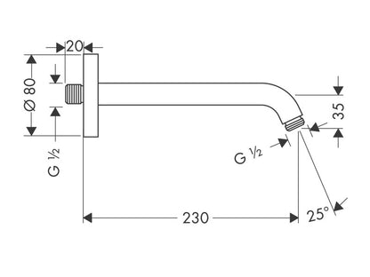 HANSGROHE ZUHANYKAR 230MM