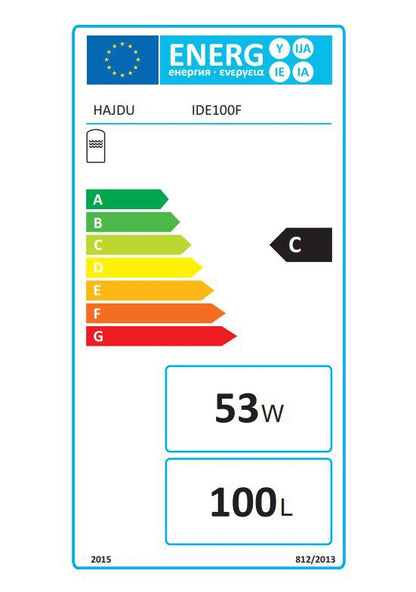 HAJDU IDE100F INDIREKT TÁROLÓ FALI + KERÁMIA FŰTŐB. ERP
