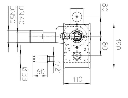 HL 405ECO MOSÓGÉPSZIFON FALBA SÜLLYESZTVE DN40-50  .KRÓM 240#