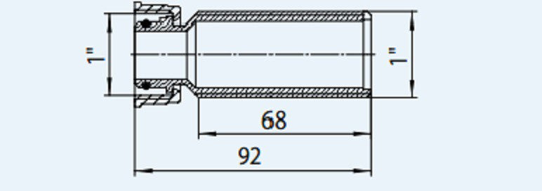 HL 420 MENETES HOSSZABBÍTÓ 1"X68MM