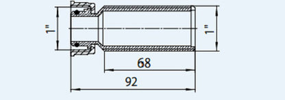 HL 420 MENETES HOSSZABBÍTÓ 1"X68MM