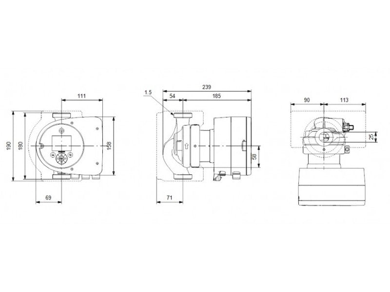 GRUNDFOS MAGNA3 25-100  HW