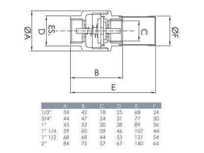 6/4" LÁBSZELEP  REMER
