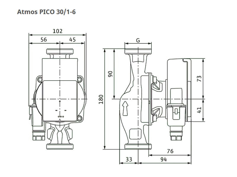 WILO ATMOS PICO 30/1-6 FŰTÉSI KERINGETŐ SZIVATTYÚ