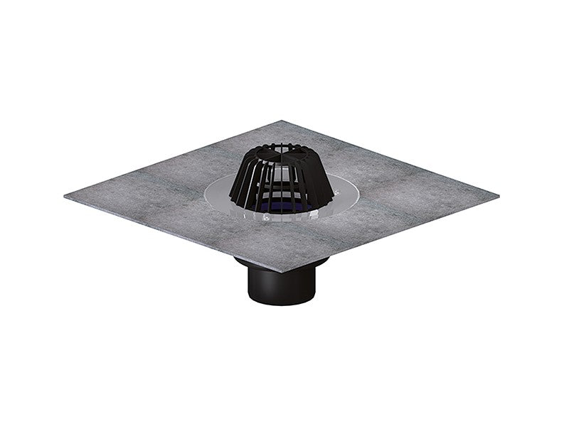 HL 62H/1 TETŐLEFOLYÓ DN110 SZIGETELŐ KARIMÁVAL, BITUMENGALLÉRRAL, LOMBFOGÓ KOSÁRRAL