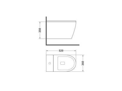 STROHM TEKA MANACOR FALI WC +WC ÜLŐKE RIMLESS