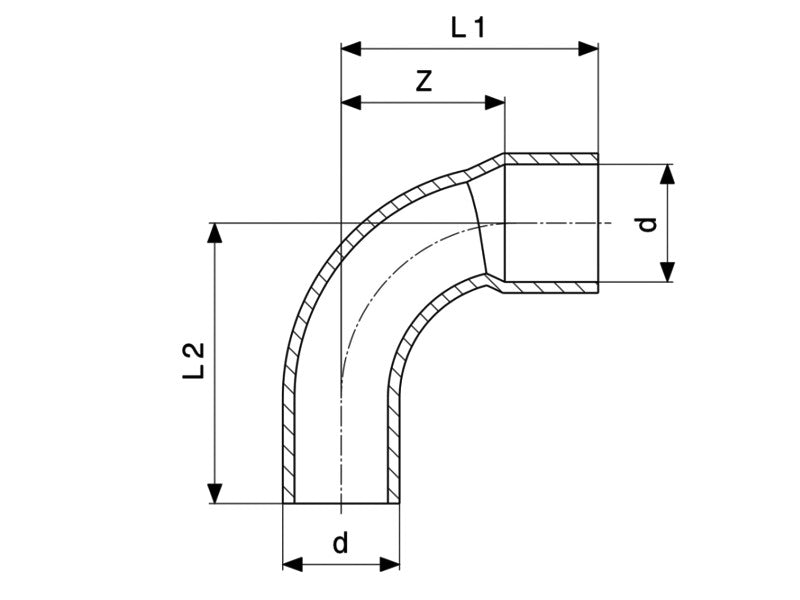 12/90° KB RÉZ ÍV 5001A #10