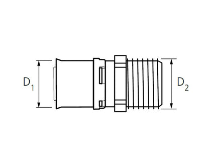 WALLTHERM PRESS 10-1/2" KM CSATLAKOZÓ