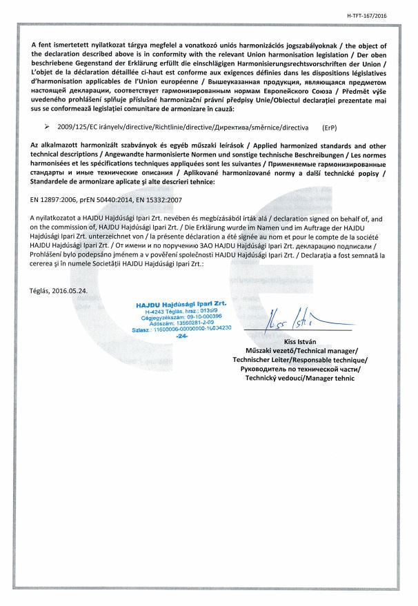 HAJDU AQ STA300C TÁROLÓ 1 HŐCSERÉLŐ