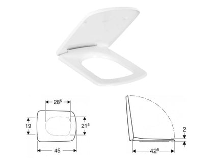 GEBERIT DUOFIX BASIC SZERELŐELEM KÉSZLET, DELTA20 NYOMÓLAP, SELNOVA SQUARE FALI WC-VEL, ÜLŐKÉVEL