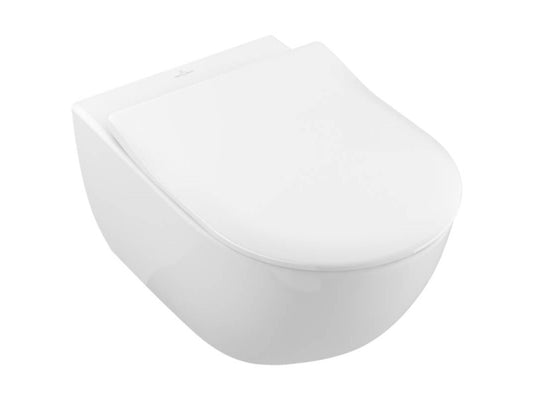 VILLEROY & BOCH SUBWAY 2.0 OVÁLIS, HÁTSÓS, MÉLYÖLÍTÉSŰ, PEREM NÉLKÜLI FALI WC + ÜLŐKE