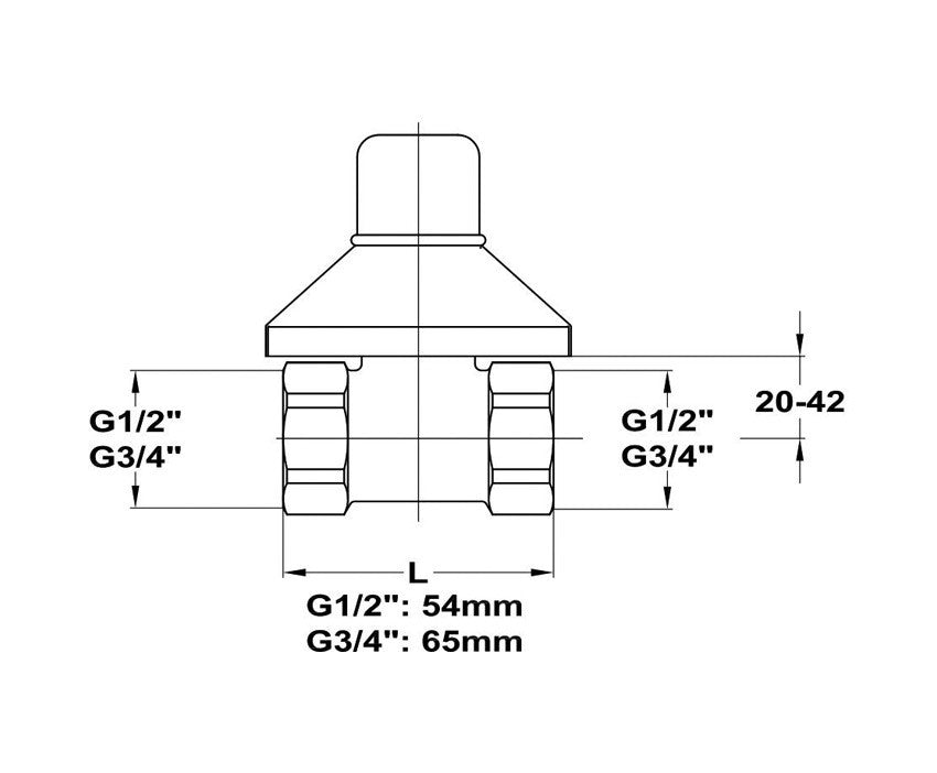 MOFÉM 3/4" CSEMPESZELEP KÉK