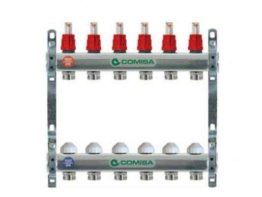 COMISA OSZTÓ-GYŰJTŐ 5 KÖR, TÉRFOGATÁRAM MÉRŐVEL, INOX - FŰTÉSRE