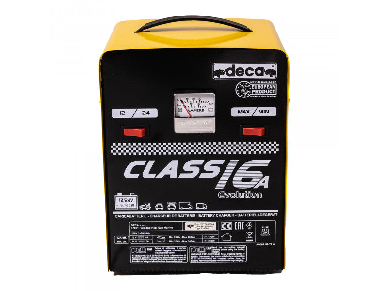 DECA CLASS16A akkumulátortöltő (12/24V, 12A, max. 200Ah)