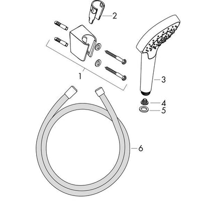 HANSGROHE CROMA 220 SELECT E VARIO PORTER ZUHANYSZETT 1,6M FEHÉR-CROM