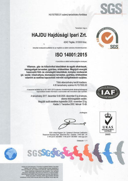 HAJDU IND200F INDIREKT TÁROLÓ FALI ERP !!!