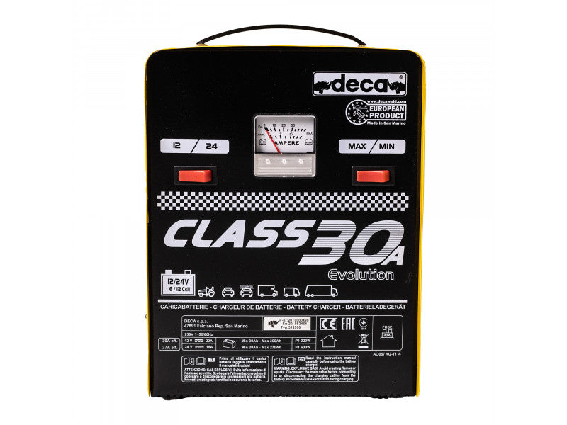 DECA CLASS30A akkumulátortöltő (12/24V, 30A, max. 300Ah)