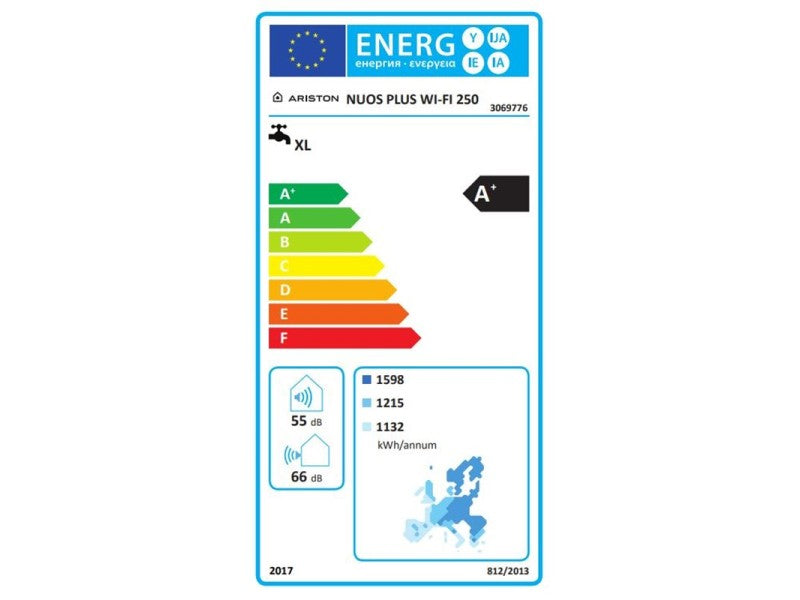 ARISTON NUOS PLUS 250 WIFI HMV BOJLER 250 LITERES, ÁLLÓ MONOBLOKKOS HŐSZIVATTYÚS VÍZMELEGÍTŐ