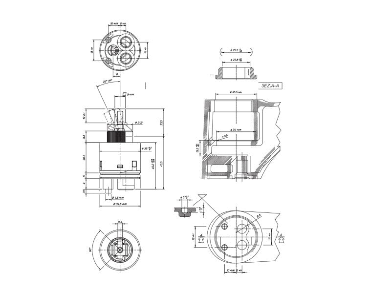 REMER KERÁMIABETÉT 35MM MOSDÓ, KÁD, BIDET R50