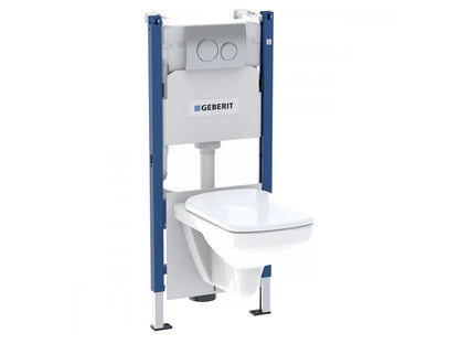 GEBERIT DUOFIX BASIC SZERELŐELEM KÉSZLET, DELTA20 NYOMÓLAP, SELNOVA SQUARE FALI WC-VEL, ÜLŐKÉVEL