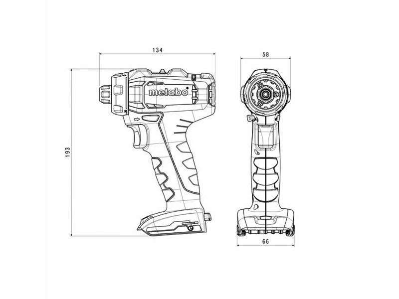 METABO FÚRÓCSAVAROZÓ, POWERMAXX BS12, TOKMÁNYOS, AKKUS