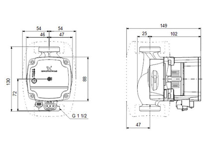 GRUNDFOS ALPHA1 L 25-60 130 1X230V 50HZ