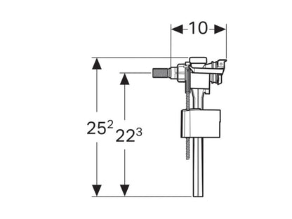 GEBERIT WC TARTÁLY TÖLTŐSZELEP 3/8" OLDALSÓ BEKÖTÉSŰ IMPULS BASIC 330