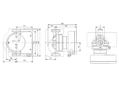 GRUNDFOS MAGNA1 32-100 180 1x230V PN10 KERINGETŐ SZIVATTYÚ