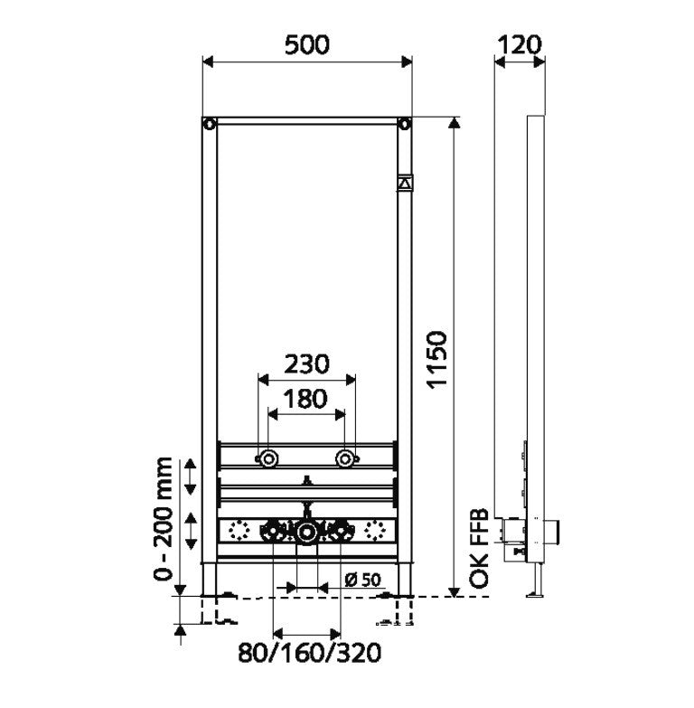 SCHELL MONTUS BIDET SZERELŐMODUL
