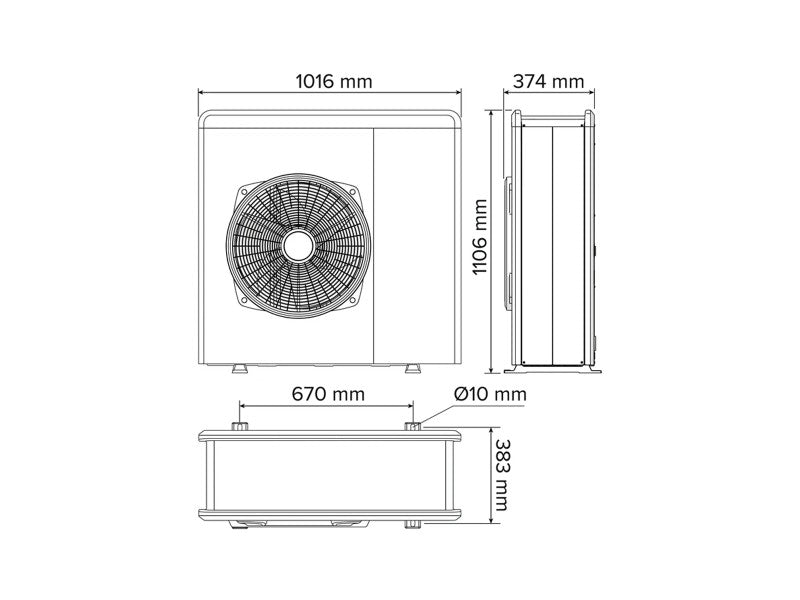 ARISTON NIMBUS COMPACT 80 S NET R32, SPLIT HŐSZIVATTYÚ RENDSZER, 8KW, FALI BELTÉRI, 1FÁZISÚ, HMV