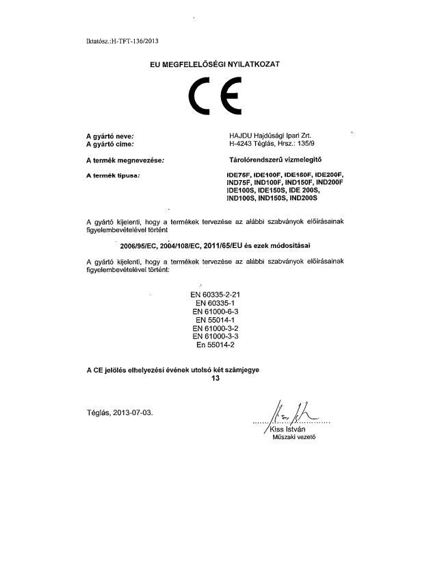 HAJDU IND100S INDIREKT TÁROLÓ ÁLLÓ ERP
