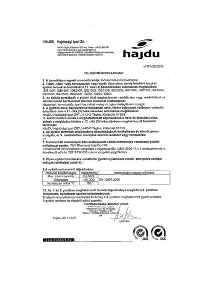 HAJDU IDE100F INDIREKT TÁROLÓ FALI + KERÁMIA FŰTŐB. ERP
