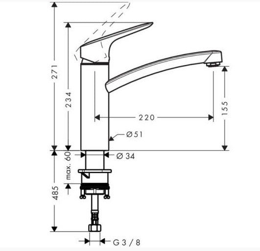 HANSGROHE LOGIS 160 MOSOGATÓ CSAPTELEP