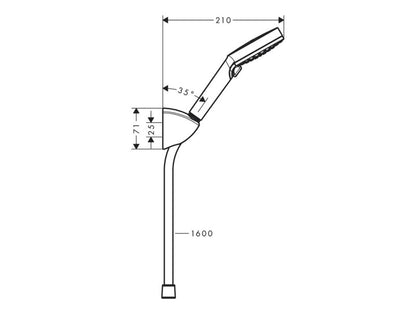 HANSGROHE VERNIS BLEND ZUHANYTARTÓ SZETT VARIO, 160 CM-ES ZUHANYTÖMLŐVEL, KRÓM