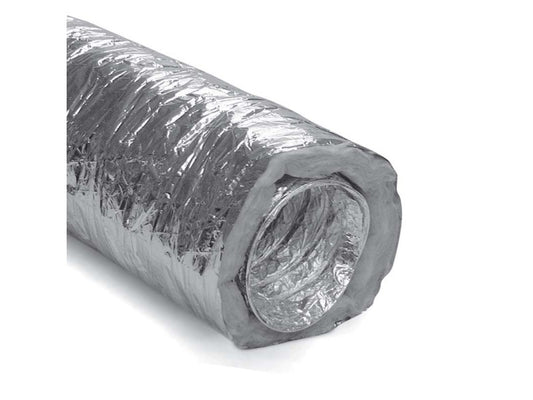 ALNOR ALUMINIUM FLEXIBILIS CSŐ, SZIGETELÉS 25MM, PERFORÁLT, -20C° +140C°, 10M/SZÁL, D080