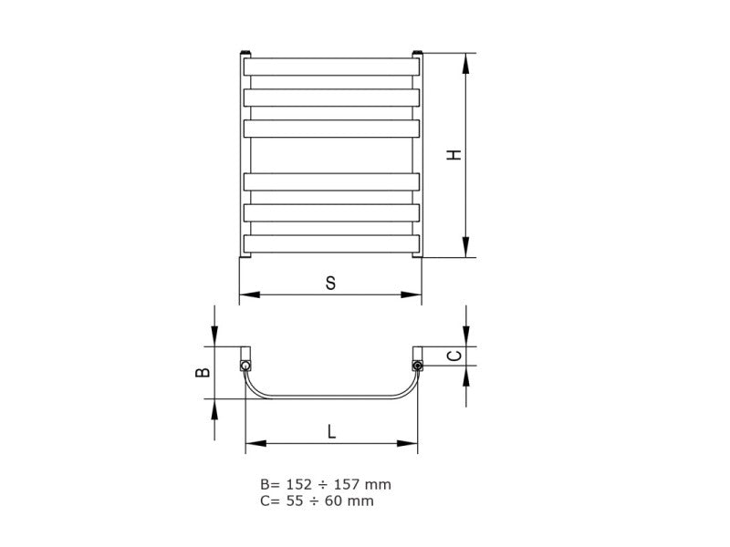 RADECO BILLY 1 CSŐRADIÁTOR  595X530 298W RAL 9005  #