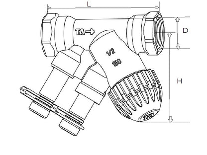 TA TBV-C 15 LF FAN-COIL SZABÁLYOZÓ ÉS BESZABÁLYOZÓ SZELEP 1/2"