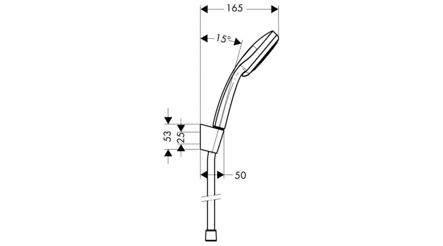 HANSGROHE CROMA 100 VARIO/PORTER´S KÁDSZETT 1,25M