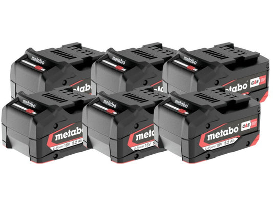 METABO AKKUMULÁTOR SZETT, AKKUPACK 18V 5,2AH LI-POWER  6DB