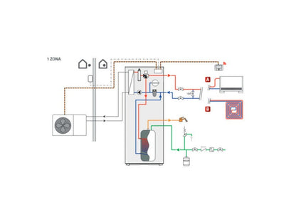 ARISTON NIMBUS COMPACT 80 M NET R32, MONOBLOKKOS HŐSZIVATTYÚ, 8KW, BELTÉRI, 1FÁZISÚ, HMV