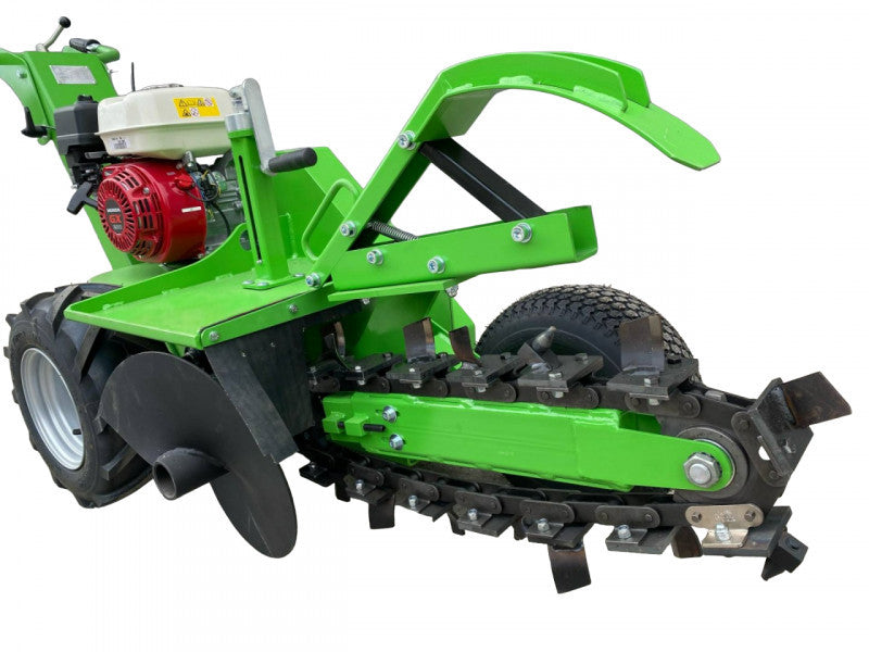 Bérelhető önjáró láncos árokásó, max 45cm mélység, 11 cm árokszélesség