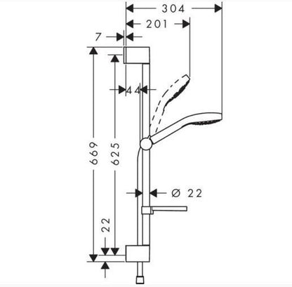 HANSGROHE CROMA SELECT E VARIO/UNICA ZUHANYSZETT