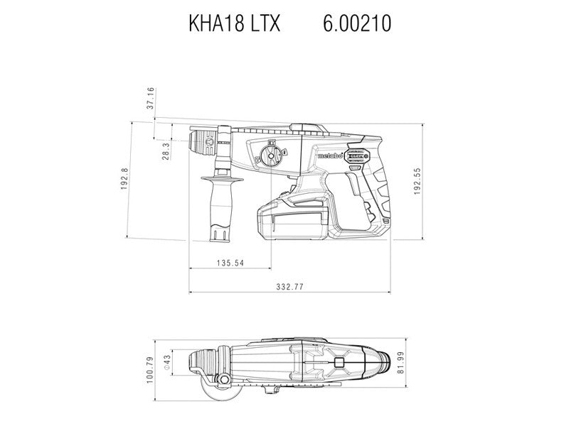 METABO KOMBIKALAPÁCS, KHA 18 LTX  AKKUS AKCIÓS