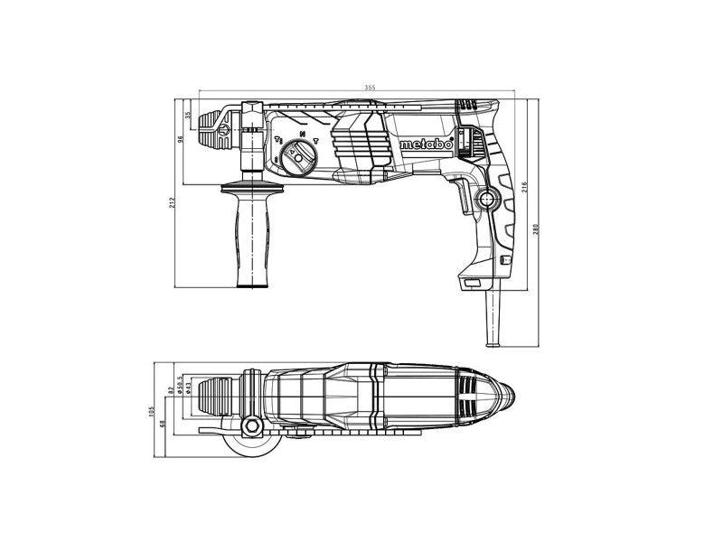 METABO KOMBIKALAPÁCS, KHE 2645, SDS-PLUS