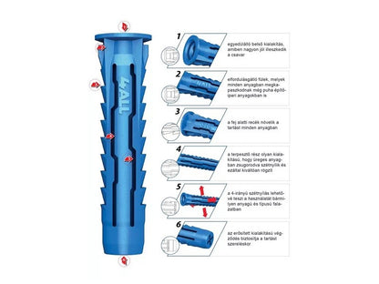 KLÍMA DÜBEL+CSAVAR 10X200MM RAWLPLUG