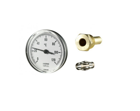HŐMÉRŐ KÖR 120°C 10CM BENYÚLÁSSAL 63MM HÁTSÓS CEWAL