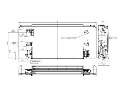 FAN-COIL SUPERNOVA  HW4 3V 1,6KW MAGASFALI INVERTERES