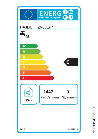 HAJDU VILLANYBOJLER ZV 80 ERP FEKVŐ 80 L
