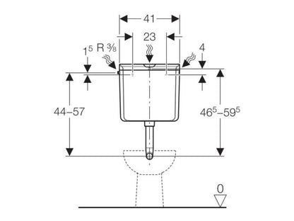 GEBERIT WC TARTÁLY AP110 RIO ALACSONY SZERELÉSŰ